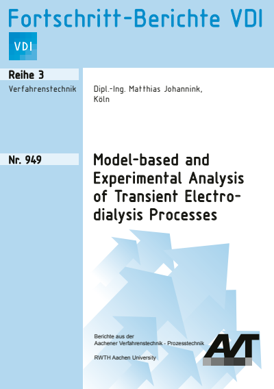 Cover des Buchs: Model-based and Experimental Analysis of Transient Electrodialysis Processes