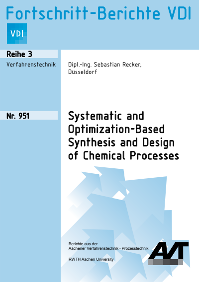 Cover des Buchs: Systematic and Optimization-Based Synthesis and Design of Chemical Processes
