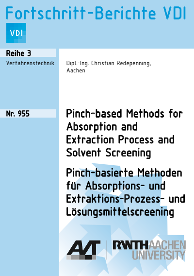 Cover des Buchs: Pinch-based Methods for Absorption and Extraction Process and Solvent Screening