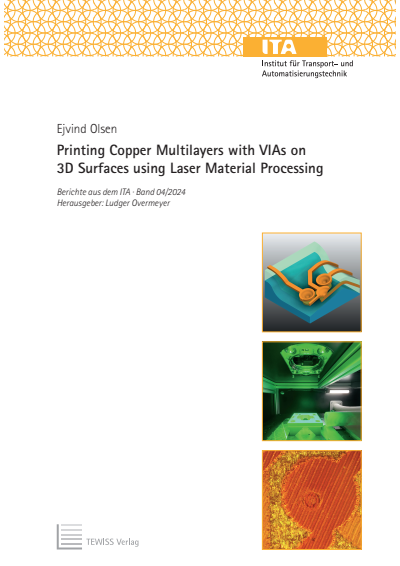 Cover of book: Printing Copper Multilayers with VIAs on 3D Surfaces using Laser Material Processing