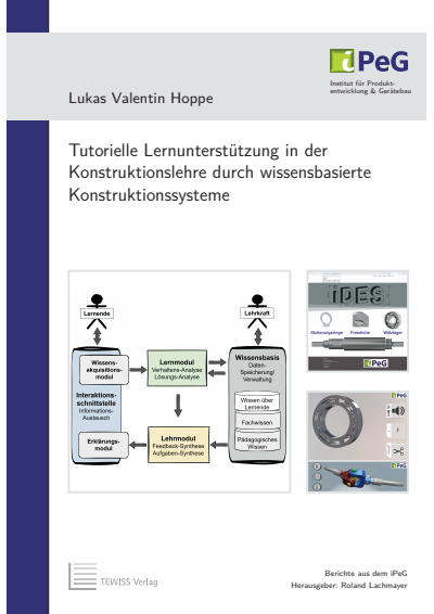 Cover des Buchs: Tutorielle Lernunterstützung in der Konstruktionslehre durch wissensbasierte Konstruktionssysteme