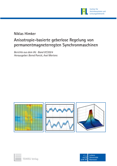 Cover of book: Anisotropie-basierte geberlose Regelung von permanentmagneterregten Synchronmaschinen