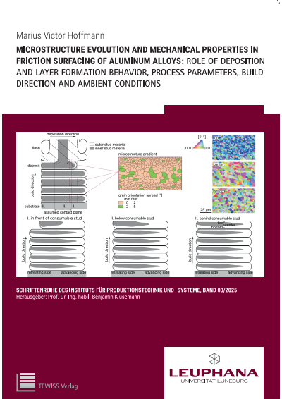 Cover des Buchs: Microstructure Evolution and Mechanical Properties in Friction Surfacing of Aluminum Alloys: Role of Deposition and Layer Formation Behavior, Process Parameters, Build Direction and Ambient Conditions