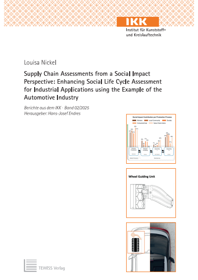 Cover des Buchs: Supply Chain Assessments from a Social Impact Perspective: Enhancing Social Life Cycle Assessment for Industrial Applications using the Example of the Automotive Industry