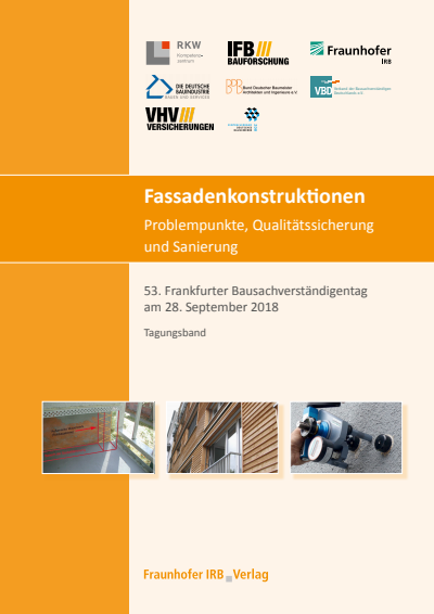 Cover of book: Fassadenkonstruktionen - Problempunkte, Qualitätssicherung und Sanierung