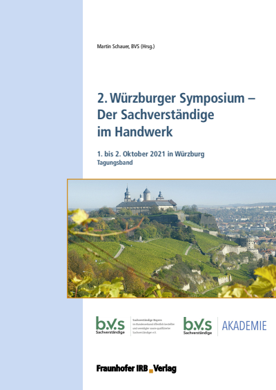 Cover des Buchs: 2. Würzburger Symposium - Der Sachverständige im Handwerk.