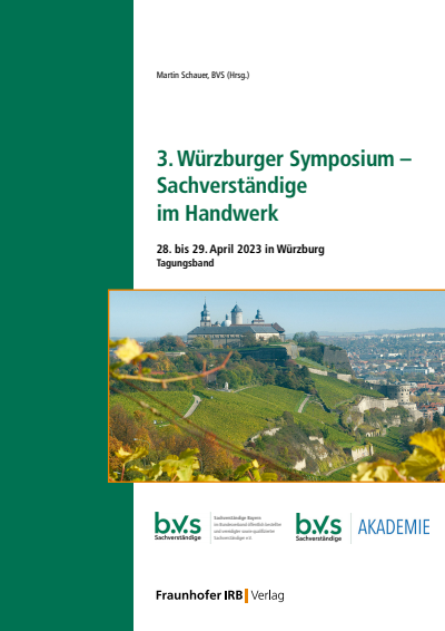 Cover des Buchs: 3. Würzburger Symposium - Sachverständige im Handwerk.