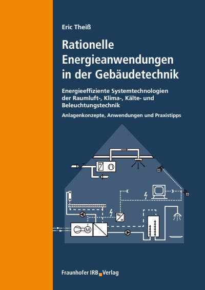 Cover des Buchs: Rationelle Energieanwendungen in der Gebäudetechnik. Energieeffiziente Systemtechnologien der Raumluft-, Klima-, Kälte- und Beleuchtungstechnik.
