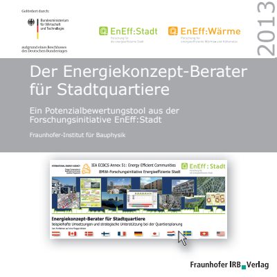 Cover of book: Der Energiekonzept-Berater für Stadtquartiere.