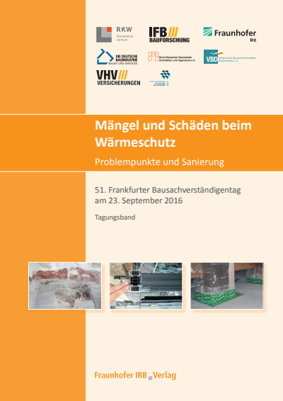 Cover of book: Mängel und Schäden beim Wärmeschutz. Problempunkte und Sanierung