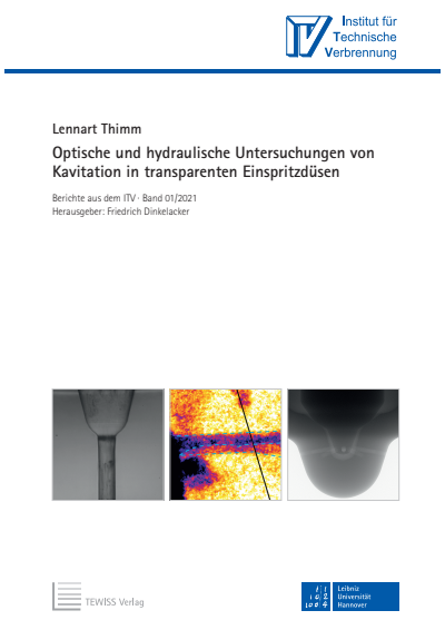 Cover des Buchs: Optische und hydraulische Untersuchungen von Kavitation in transparenten Einspritzdüsen