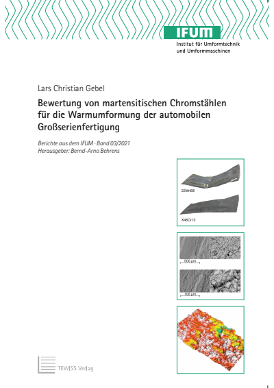 Cover des Buchs: Bewertung von martensitischen Chromstählen für die Warmumformung der automobilen Großserienfertigung