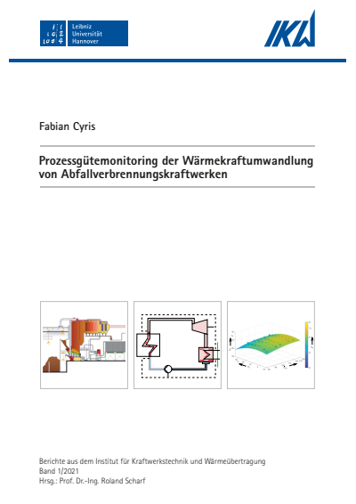 Cover of book: Prozessgütemonitoring der Wärmekraftumwandlung von Abfallverbrennungskraftwerken