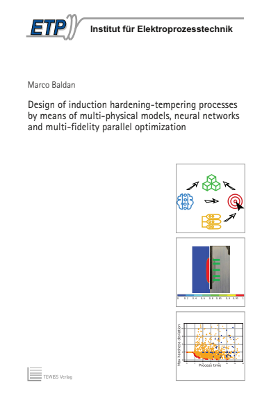 Cover des Buchs: Design of Induction Hardening-Tempering Processes by means of multi-physical models, neural networks and multi-fidelity parallel optimization