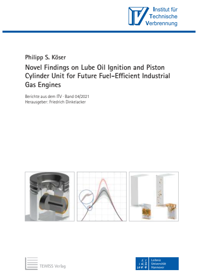 Cover des Buchs: Novel Findings on Lube Oil Ignition and Piston Cylinder Unit for Future Fuel-Efficient Industrial Gas Engines