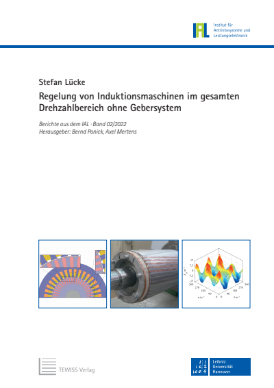 Cover des Buchs: Regelung von Induktionsmaschinen im gesamten Drehzahlbereich ohne Gebersystem