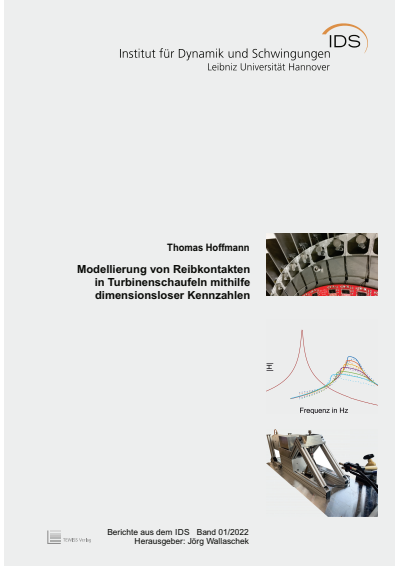 Cover of book: Modellierung von Reibkontakten in Turbinenschaufeln mithilfe dimensionsloser Kennzahlen