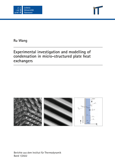 Cover des Buchs: Experimental investigation and modelling of condensation in micro-structured plate heat exchangers