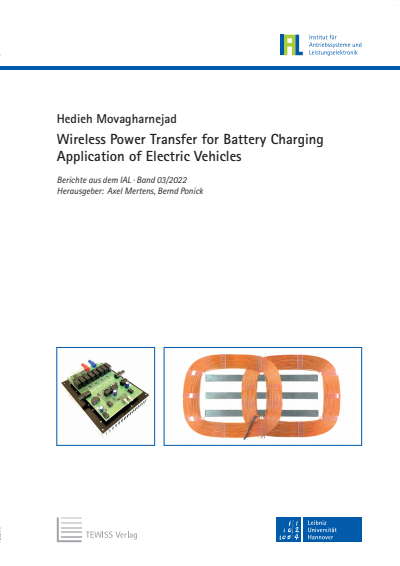Cover des Buchs: Wireless Power Transfer for Battery Charging Application of Electric Vehicles