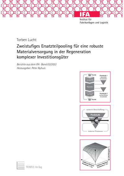 Cover des Buchs: Zweistufiges Ersatzteilpooling für eine robuste Materialversorgung in der Regeneration komplexer Investitionsgüter