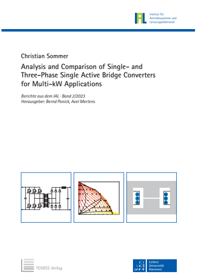 Cover des Buchs: Analysis and Comparison of Single- and Three-Phase Single Active Bridge Converters for Multi-kW Applications