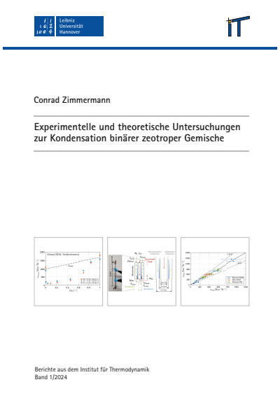Cover des Buchs: Experimentelle und theoretische Untersuchungen zur Kondensation binärer zeotroper Gemische