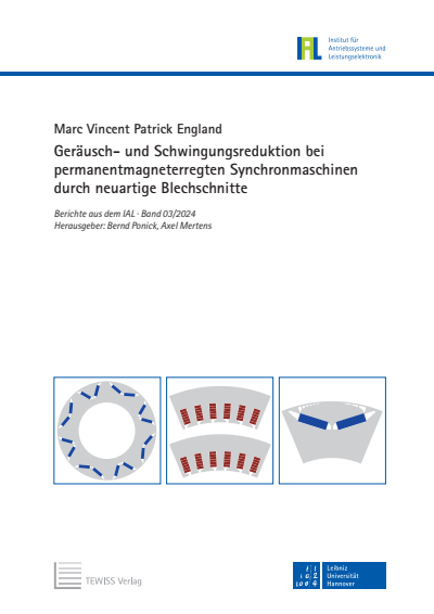 Cover of book: Geräusch- und Schwingungsreduktion bei permanentmagneterregten Synchronmaschinen durch neuartige Blechschnitte