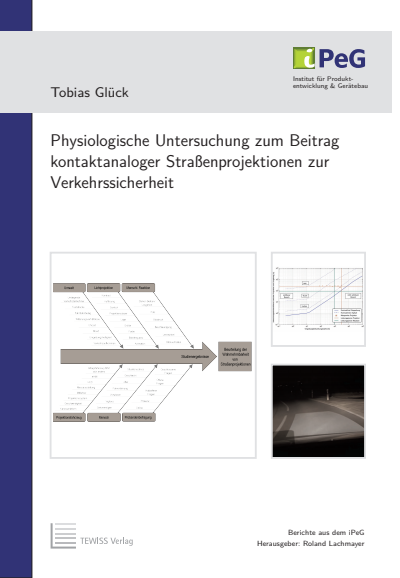 Cover des Buchs: Physiologische Untersuchung zum Beitrag kontaktanaloger Straßenprojektionen zur Verkehrssicherheit