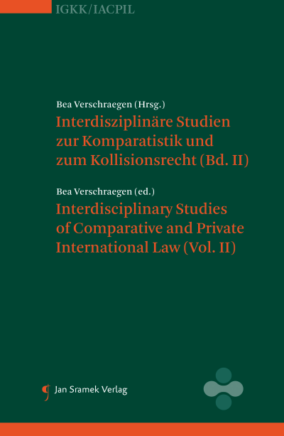 Cover des Buchs: Interdisziplinäre Studien zur Komparatistik und zum Kollisionsrecht (Vol II)