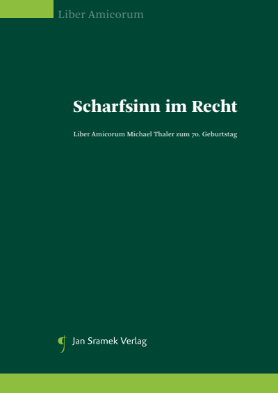 Cover des Buchs: Scharfsinn im Recht