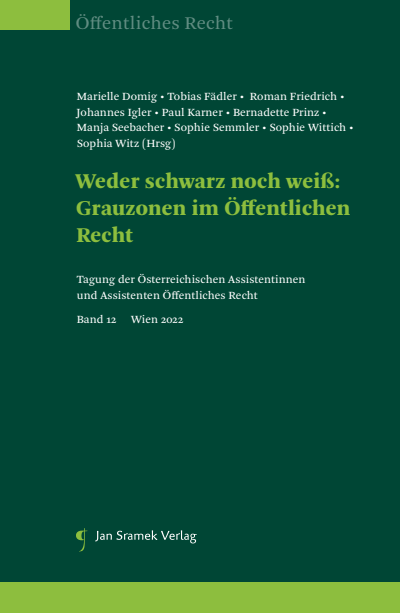 Cover of book: Weder schwarz noch weiß: Grauzonen im Öffentlichen Recht