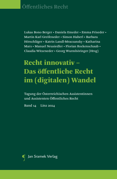 Cover of book: Recht innovativ – Das öffentliche Recht im (digitalen) Wandel