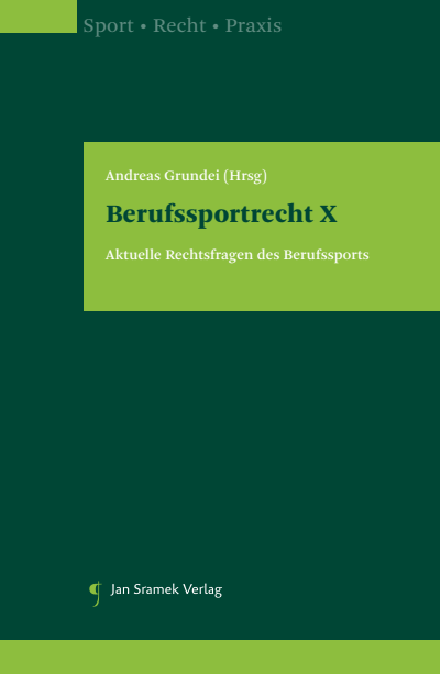 Cover of book: Berufssportrecht X
