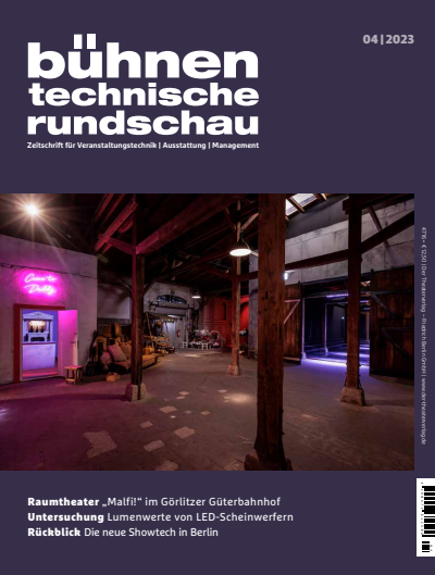 Cover der Ausgabe: Bühnentechnische Rundschau Jahrgang 117 (2023), Heft 4