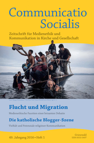 Cover der Ausgabe: Communicatio Socialis (ComSoc) Jahrgang 49 (2016), Heft 1