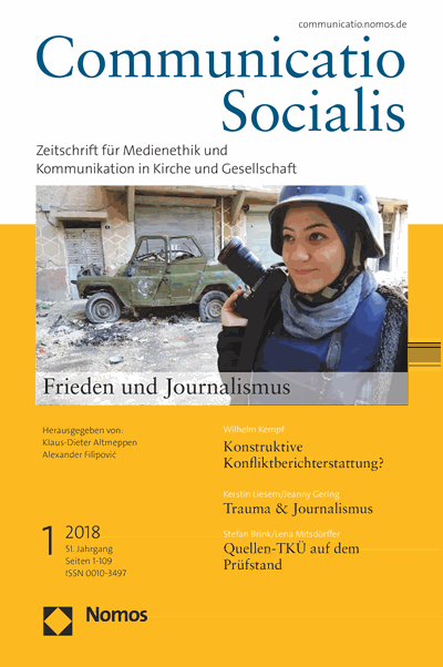 Cover of Volume: Communicatio Socialis (ComSoc) Volume 51 (2018), Edition 1