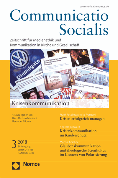 Cover of Volume: Communicatio Socialis (ComSoc) Volume 51 (2018), Edition 3