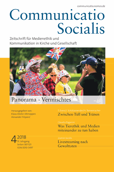 Cover of Volume: Communicatio Socialis (ComSoc) Volume 51 (2018), Edition 4