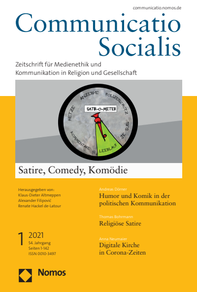 Cover der Ausgabe: Communicatio Socialis (ComSoc) Jahrgang 54 (2021), Heft 1