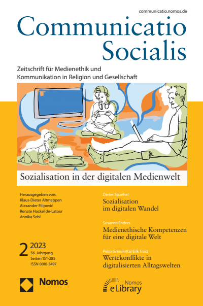 Cover der Ausgabe: Communicatio Socialis (ComSoc) Jahrgang 56 (2023), Heft 2