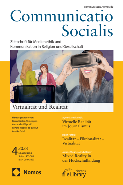 Cover der Ausgabe: Communicatio Socialis (ComSoc) Jahrgang 56 (2023), Heft 4