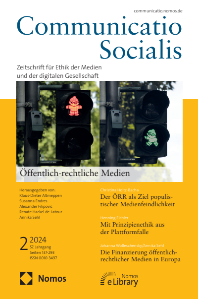 Cover of Volume: Communicatio Socialis (ComSoc) Volume 57 (2024), Edition 2