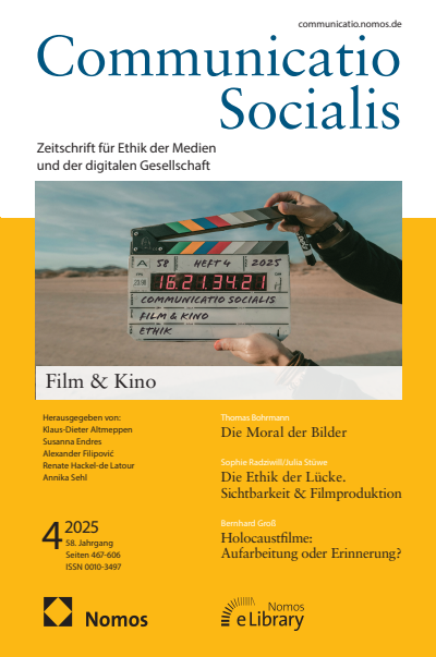Cover der Ausgabe: Communicatio Socialis (ComSoc) Jahrgang 58 (2025), Heft 4