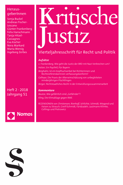Cover of Volume: KJ Kritische Justiz Volume 51 (2018), Edition 2