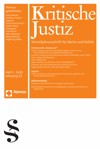 Cover of Volume: KJ Kritische Justiz Volume 52 (2019), Edition 1