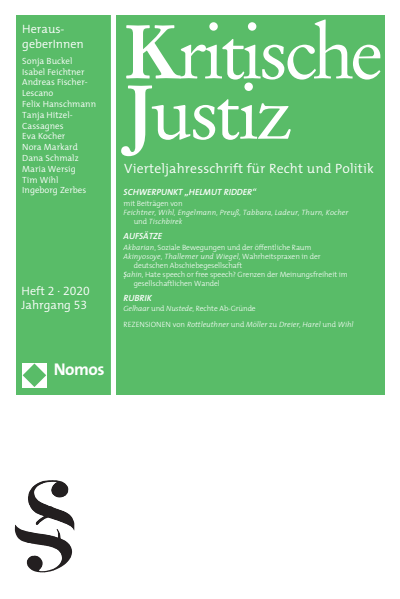 Cover of Volume: KJ Kritische Justiz Volume 53 (2020), Edition 2