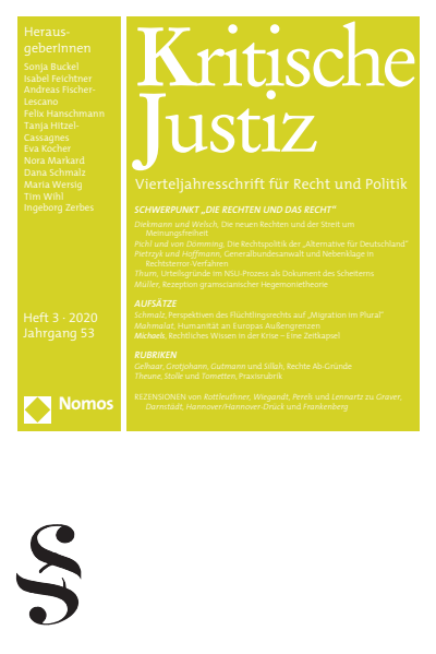 Cover of Volume: KJ Kritische Justiz Volume 53 (2020), Edition 3