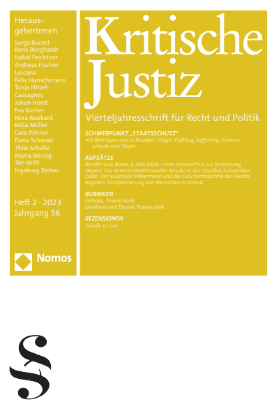 Cover of Volume: KJ Kritische Justiz Volume 56 (2023), Edition 2