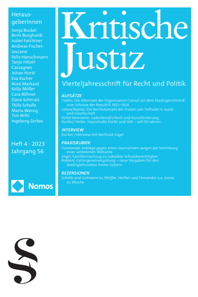 Cover of Volume: KJ Kritische Justiz Volume 56 (2023), Edition 4