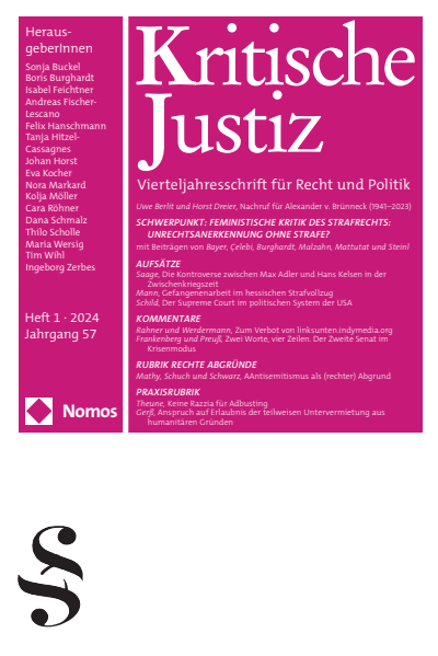Cover of Volume: KJ Kritische Justiz Volume 57 (2024), Edition 1